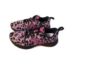 Brooks Women's Revel 5 Run Wild Collection Purple Leopard Print Running Shoes Si